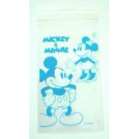 Disney Mickey Minnie Mouse Plastic Bags with sticky tape 30 pcs Blue Brand New