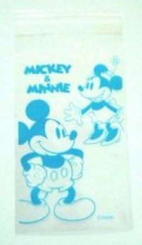 Disney Mickey Minnie Mouse Plastic Bags with sticky tape 30 pcs Blue Brand New