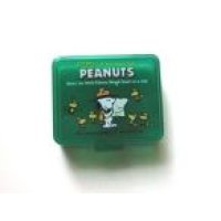 Peanuts Snoopy Eyelash Pill Small Case Brand-New Green