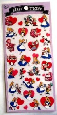 Disney Alice in Wonderland Heart Vinyl Sticker Brand New