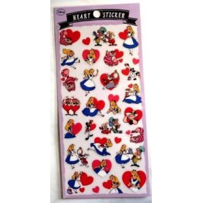 Photo1: Disney Alice in Wonderland Heart Vinyl Sticker Brand New