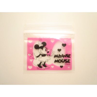 Photo1: Disney Minnie Mouse Ziplock Bags 30pcs Pink S Brand New