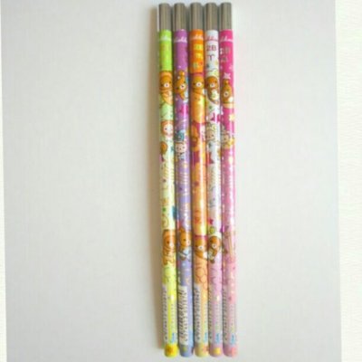 Photo1: San-X Rilakkuma Crystal Pencil 5 pcs Set Brand New