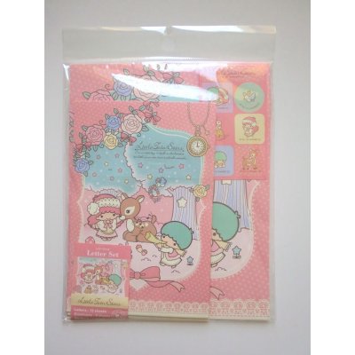 Photo1: Sanrio Little Twin Stars Kiki & Lala Letter Set Brand New 