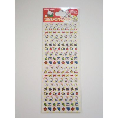 Photo1: Sanrio Hello Kitty Schedule Petit Mark Vinyl Stickers Brand New 