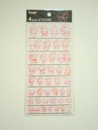 Sanrio My Melody 4 Size Vinyl Stickers Brand New 