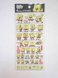 Sponge Bob Squarepants 4 Size Stickers Brand New 