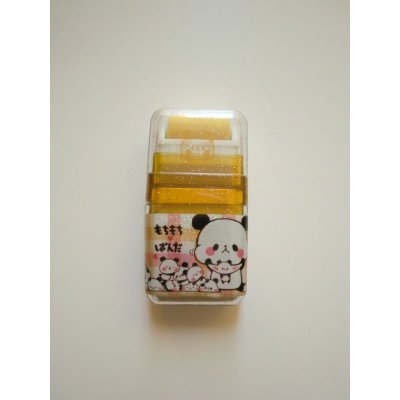 Photo1: Mochi mochi panda Roller Eraser Brand New Yellow