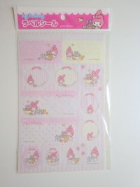 Sanrio My Melody Label Stickers Brand-New