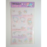 Sanrio Little Twin Stars Kiki & Lala Label Stickers Brand-New