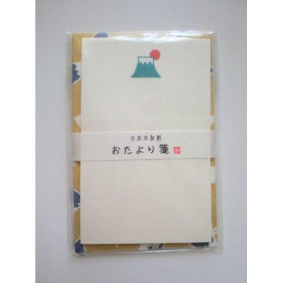 Photo1: Japanese Paper Washi Mini Letter Set Mt.Fuji Brand New