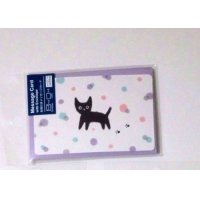 Mini Letter Cards Set Cat Purple Brand New