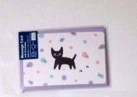 Mini Letter Cards Set Cat Purple Brand New