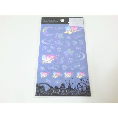 Photo1: Sanrio Little Twin Stars Kiki & Lala Stickers Twinkling Night Brand new