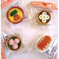 Eraser Toy Chinese Yum Cha Noodle Gyoza 4 pcs set Japan