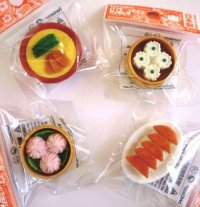 Eraser Toy Chinese Yum Cha Noodle Gyoza 4 pcs set Japan