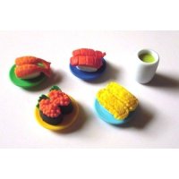 Eraser Toy Japanese Food Sushi set Japan Brand New