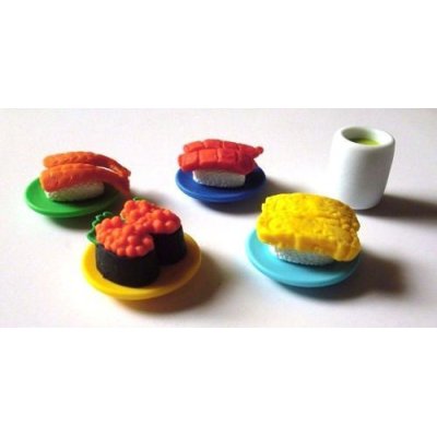 Photo2: Eraser Toy Japanese Food Sushi set Japan Brand New