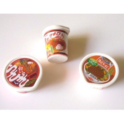 Photo2: Eraser Toy Japanese Food Cup Noodle Udon Ramen Japan Brand New