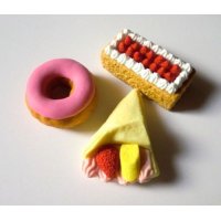 Eraser Toy Sweets Cake Doughnut Crepe Brand New