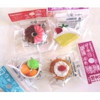 Eraser Toy Sweets Shortcake Doughnut Ice Cream Pancake 4 pcs set Japan