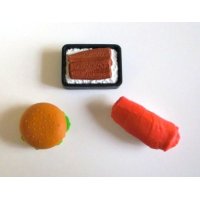 Eraser Toy Japanese Food Sushi Unaju hamburger First Food Brand New