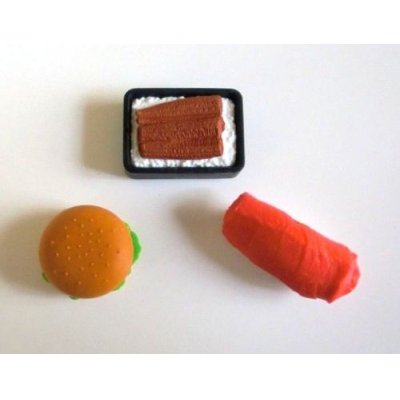 Photo1: Eraser Toy Japanese Food Sushi Unaju hamburger First Food Brand New