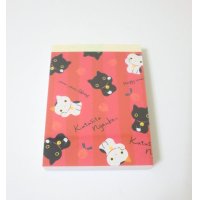 San-X Kutusita Nyanko Cat Mini Memo Pad Cat Manekineko Brand New