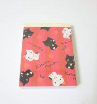 San-X Kutusita Nyanko Cat Mini Memo Pad Cat Manekineko Brand New