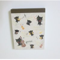 San-X Kutusita Nyanko Cat Mini Memo Pad Music Brand New