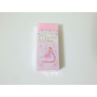 Photo2: Shiny Floral Melody Scented Eraser Rose Pink Brand New