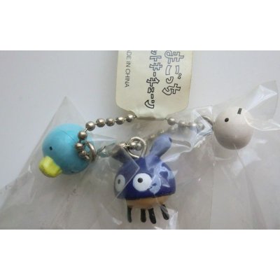 Photo2: Bandai Shinshu Hakken Tamagotchi Zukitchi Triple Characot Mascot Keychain Charms 1997