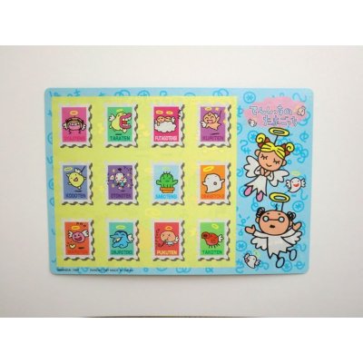 Photo1: Bandai Tenshitchi Angel Angelgotchi Tamagotchi Jumbo Sealdasu Card Sticker 1997