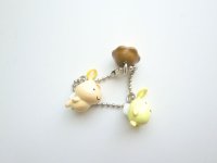 Bandai Angel Tamagotchi Angelgotchi Kuriten Triple Characot Mascot Keychain Charms 1997