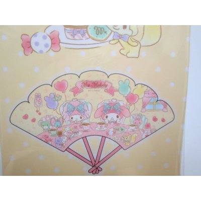 Photo2: Sanrio My Melody Plastic Folding Fan Japan Brand New