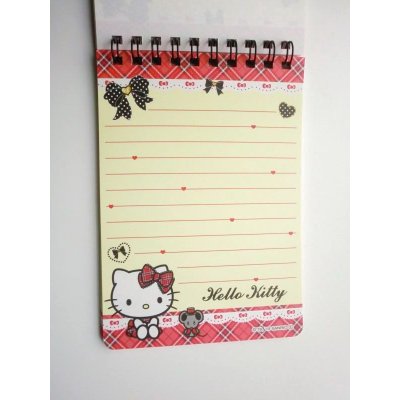 Photo2: Sanrio Hello Kitty Ring Memo Pad Red Brand New