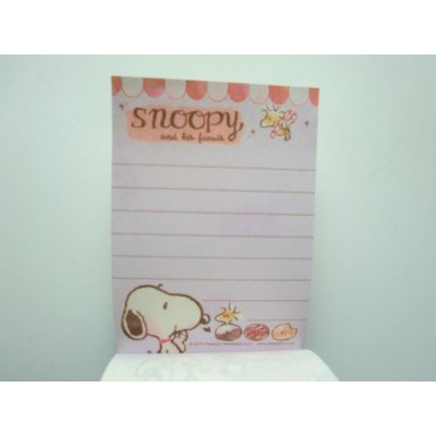 Photo2: Peanuts Snoopy Mini Memo Pad Cafe Brand New