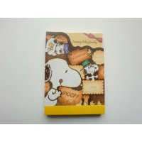 Peanuts Snoopy Mini Memo Pad Cookies Biscuits Brand New