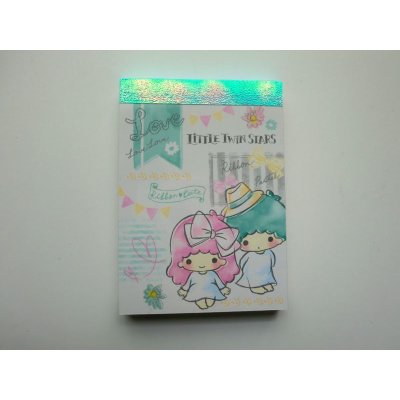 Photo1: Sanrio Little Twin Stars Kiki & Lala etc Mini Memo Pad Brand New