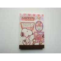 Peanuts Snoopy Mini Memo Pad Cafe Brand New