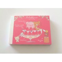 San- X Rilakkuma Korilakkuma Mini Memo Pad strawberry party Brand New