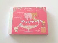 San- X Rilakkuma Korilakkuma Mini Memo Pad strawberry party Brand New