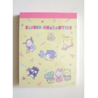 Sanrio characters mini memo pad retro Keroppi Pochacco pompompurin etc... Brand New