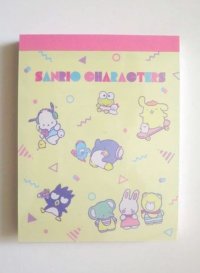 Sanrio characters mini memo pad retro Keroppi Pochacco pompompurin etc... Brand New