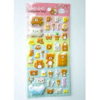 San-X Rilakkuma Marshmallow Stickers home Korilakkuma Kiitoritori Brand-New