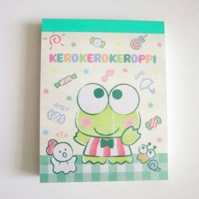 Photo1: Sanrio Kero Kero Keroppi mini memo pad Brand New