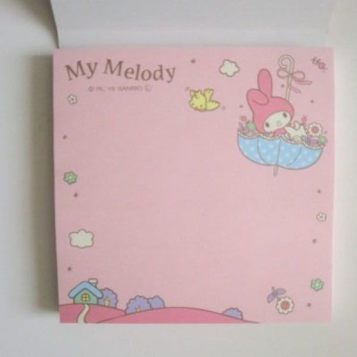 Photo2: Sanrio My Melody mini memo pad umbrella Brand New