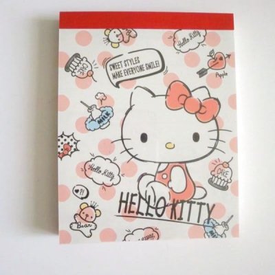 Photo1: Sanrio Hello Kitty mini memo pad Brand New