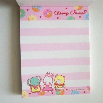 Photo2: Sanrio Cheery Chums mini memo pad Brand New