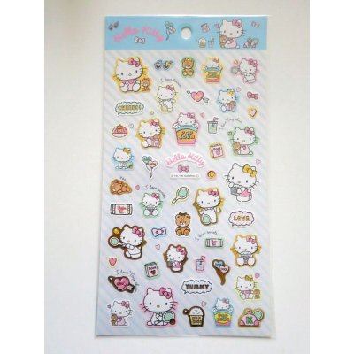 Photo1: Sanrio Hello Kitty stickers sports tennis Brand New 